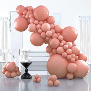 PartyWoo Dusty Pink Balloons 127 pcs Different Sizes of 36 18 12 10 5 Inch Blush Pink Dusty Rose Balloon Arch Kit Garland for Baby Shower Boho Theme Princess Birthday Party Decorations Pink-F01