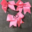 CN 30PCS 8" Large Cheer Bows, Cheerleading Bows Ponytail Holder for Girls, Grosgrain Ribbon Pink Cheer Hair Bows with Elastic Hair Tie for Cheerleader College Sports Softball Competition