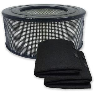 PUREBURG 21500 Replacement Filter Compatible with Honeywell 50150 51500 61500 11500(EV-15) 18150 11520 17200 Series Air Purifiers, H13 HEPA Cabon Pre-Filter Air Clean Dust VOCs Odor