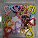 30 Pieces Heart Shape Carabiners, Color Bag Rings Carabiner with Painted Surface for Keychain, Backpack, DIY Craft Accessories
