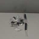 HOMOTEK 4 Pack Heavy Duty Solid Rigid Door Stops Bumper Sound Dampening Door Stoppers with Soft Rubber Tip, Zinc Die Cast DoorStops Wall Protector 2.8" DoorStoppers, Black