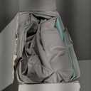 QPAU Inflatable Toddler Travel Bed with 3-Sided Safety Bumpers, Extra Large Kids Air Mattress, Includes Detachable Mattress, Portable for Camping, Travel, Home Use (Cyan)