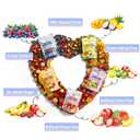 2 x SUNGIVEN Freeze-Dried Fruit Party with 10+ Fruits, Mixed Fruits Variety Pack of 5 Bag, 7.06 oz, Health Snack, Fruit Crisps, Freeze Dried Apple Strawberry Berries Lemon Coconut Fig Mango Pineapple, No Sugar Added, Made with 100% Fruit