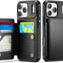 Vinich for iPhone 17 Pro Max Wallet Case with Card Holder, RFID Blocking Credit Slots Kickstand Shockproof Phone Cover Fit for iPhone 17 Pro Max 6.9" Black