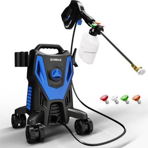 QIOMALA 4800PSI PowerWasher with 4 Quick Connect Nozzles, Foam Cannon for Car, Lane, Patio Cleaning