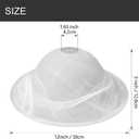 Antique Glass Lamp Shade for Floor lamp, Alabaster Torchiere Lamp Shade Replacement, Floor Lamp Replacement Parts (White Alabaster, 12'')