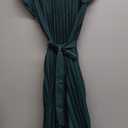 Womens Notched Neckline Ruffle Trim Smock Dress Midi Dress
 (Small, 42black)