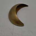 Wall Mounted Metal Moon Planter - Hanging Crescent Pot for Succulents, Air Plant, Cactus - Boho Indoor Outdoor Moon Wall Decor - Witchy Plant Gifts - Rustic Gold
