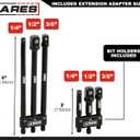 ARES 22025  6-Piece 3-Inch and 6-Inch Impact Grade Socket Adapter Set - Turns Impact Drill Driver into High Speed Socket Driver - 1/4-Inch, 3/8-Inch, and 1/2-Inch Drive with Storage Holder