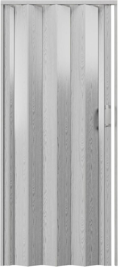 48" W Premium Foldable Accordion Doors, Double Walled Heavy Duty Folding Doors for Interior, Privacy Room Divider, Grey (Gray)