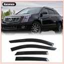Original Side Window Wind Vent Deflector fit for 2010-2016 Cadillac SRX,4pcs Dark Smoke Outside Mount Sun Rain Guards Set,Tape-On Nice Window Visor CL4P01