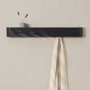 Perchero de pared 'Toke'  Perchero de diseo moderno con ganchos ocultos de pared  Perchero de panel de chapa de madera maciza  Roble, negro