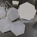 LPMYLMC 9 Pack Smart Hexagon Light Panels, 75mm Side Length, with RGB-IC, Color Changing, Music Sync, Time Switch, Compatible with Alexa Google Assistant for Indoor Decor, Gaming Decor