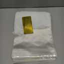 PigPotParty Cellophane Bags 8"x11", 100 Pack Clear Gift Bags, Bottom Gusset for Stand-Up Display, Plastic Cellophane Gift Wrap, Ideal for Mugs, Goodies, Treats, Party Favors, Includes Gold Ties