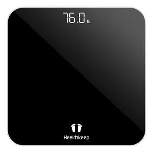 Digital Bathroom Scales for Body Weight, Weight Scale with High Precision Sensors Accurate Round Corner Design LED Display 400lbs/180kg (Black)