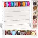 10Pack 12x2.2x2 Inches Chocolate Covered Strawberry Boxes for 6, Party Favorite Boxes for Macaron, Truffle,Cocoa Bombs,Cookies,Chocolate Covered Oreos,Mini Cupcakes,Cake Balls & More (White)