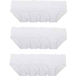 Fruit of the Loom Women's Eversoft Cotton Underwear Multipacks, Tag Free & Breathable, (White) Size 6