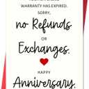 2 x IDU Funny Anniversary Card,Anniversary Card Gifts for Husband Wife Boyfriend Girlfriend Couples Partner,Wedding Anniversary Cards for Men Women Him Her