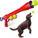 American Kennel Club Dog Ball Launcher, Tennis Ball Thrower for Dogs, Interactive Fetch Toy, Hands-Free Pickup, Launches 40-50+ ft, Includes Ball & Strap, Promotes Active Play & Exercise, Large