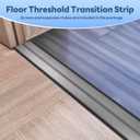 2 Pack Aluminum Door Threshold, 36"L x 2.4"W Metal Floor Transition Strip for Doorways, Threshold Strip for Exterior & Interior Doors Flooring Gaps, Doorway Protector and Decor (Black)