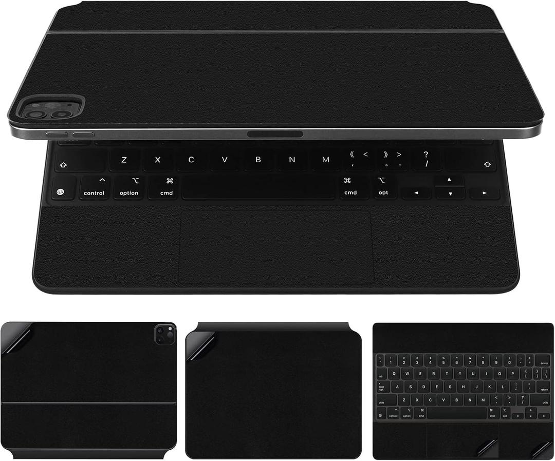 IMMOENUC 5-in-1 Tablets Skin Sticker for 2020/2021/2022 Apple iPad Pro M2 Magic Keyboard 11 inches Keyboard Cover Palm Rest Screen Protector (for Magic Keyboard 11 inch 2020/2021/2022, Black)