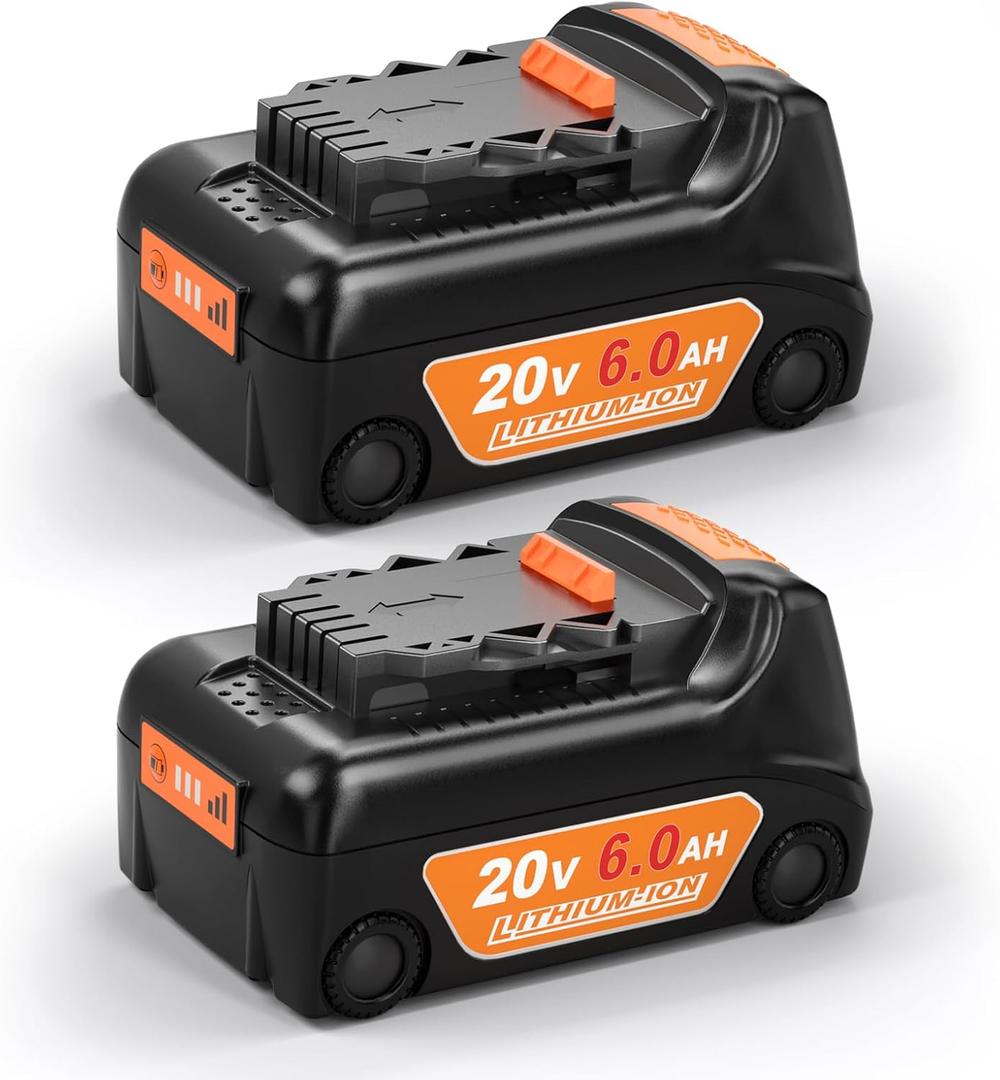 Upgrade 2Pack 6.0Ah Replacement for Dewalt 20V Max Battery Compatible with Dewalt 20V Battery