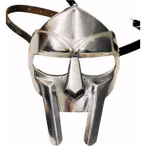 ALADEAN MF Doom Gladiator Face Mask Fantasy Party Costume Roman Gladiators Arena Maximus Helmet mf doom Movie viking Prop (Gladiator Mask)