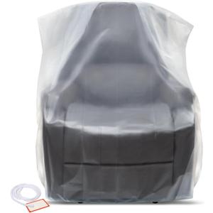 Plastic Furniture Covers for Moving Storage - Heavy-Duty Chair Cover Protectors, Waterproof & Dustproof Clear Moving Bags for Armchair or Recliner - Extra Large Bag Open Size 64 x 42 x 34 Inch