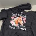 Cool Horse Just A Girl Who Loves Horses Hoodie Gift Women, L
