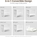 MAMAZING EvoNest 6-in-1 Convertible Baby Mini Crib with Wheels, 40.1"L x 25.7"W x 35.4"H