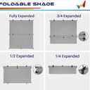 Windscreen4less 6'W x 6'H Outdoor Roll Up Foldable Shade Fabric UV Blockage Roller Shade for Deck Pergola Yard Gazebo Patio (Gray), 72"W x 72"H