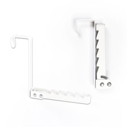 Over the Door Hooks 2 Pack, HAOYIJIA Folding Over the Door Drying Rack with Soft Rubber Prevent Scratches, Heavy Duty White Door Hooks Hanging Clothes Towels Bags and Robe for Bathroom Laundry Kitchen