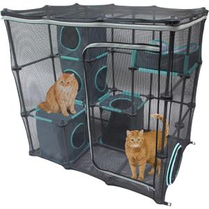 Kitty City Outdoor Catio Furniture and Play Kits for Cats, Outdoor Mega Kit