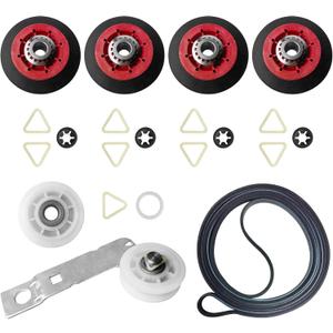 4392067 Dryer Repair Kit and W10837240 Dryer Idler Pulley Compatible With Whirlpool Maytag Admiral Kenmore Dryer Parts Includes WPW10314173 & 661570V & 279640