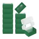 PATIKIL 3.5"×3"x1.5" Paper Soap Box with Window, 30 Pack Homemade Soap Boxes Rectangle Presents Packaging Boxes for Birthday Christmas DIY Craft, Dark Green