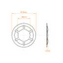 uxcell Internal Tooth Washers M6 x 15mm Stainless Steel Push on Washer ing Clips Fastener 100pcs