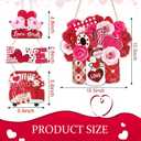 Sophena 2 Pcs Valentines Day Decoration Heart Wood Door Wall Signs with Ropes DIY, Wood Wreath Front Door Sign Hanging Crafts for Farmhouse Party Supply