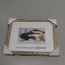 Malden International Designs 4x6 Our Kids Have Paws! Rustic Borders Picture Frame Our Kids Have Paws! Sentiment White MDF Wood Mat With Screenprinted Paw Prints Raised Rustic Brown Outer Wood Moulding