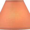 Aspen Creative 56004, Hardback Empire Transitional UNO Lamp Shade, Coral Orange, 4" Top x 10" Bottom x 7" Slant, Slip UNO 33mm