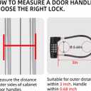 Combination Lock Cable Lock with 4 Digits Cabinet Lock with 3.5" Cable Length Twist 3.5" Length Durable Cable Ideal for lockers, Gym, Toolbox, Case Small Size (3.5")