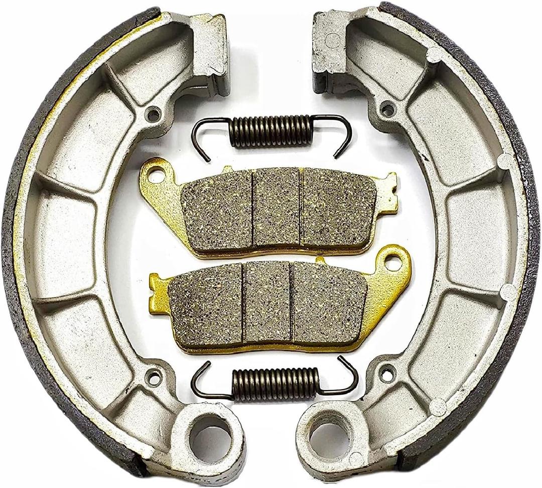 Front Brake Pads Rear Shoes Drum for Honda Shadow Spirit VT750 C2 DC 2001-2014 - VT750 Aero 2004-2015 - Shadow Phantom C2B 2010-2021 - Deluxe C/CD 1998-2003 - VT750 RS 2010-2014 FA196 343