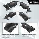 SecosAutoparts 2Pcs Splash Shield Fender Liner Set Inner Front Driver & Passenger Side Compatible with Mercedes-Benz CLA250 2014-2019 Replace# 2466900100, 2466900200, MB1248175, MB1249175