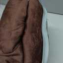 U-NICE HOME Velvet Sofa Cover Stretch Couch Covers for 3 Cushion Furniture Protector Sofa Slipcover (Large, Chocolate)