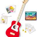 Loog Pro Acoustic kids Guitar 3-strings Ages 6+ Learning App and Lessons Included Red