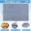 Reallnaive 2 Pcs Reusable Freezable Ice Mat for Buffet Table Chilled Serving Tray Party 19.69 x 15.75 Inches Charcuterie Cooler Cooling Trays for Food, Cheese(Gray)
