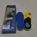 Professional Sport Insoles with Medium Arch Support and Shock Absorption for Plantar Fasciitis and Flat Feet Pain Relief in Men and Women, Orthotics Shoe Insert, Breathable & Anti-Slip, Blue, XS