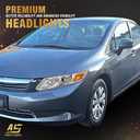 AS Headlight Assembly Compatible with 2012 2013 2014 2015 Honda Civic 4Dr Sedan/ 2012 2013 Honda Civic 2Dr Coupe Chrome Housing Passenger and Driver Side OEM# 33150-TR0-A01/33100-TR0-A01