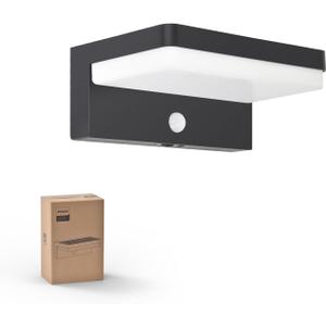 Philips Solar Motion Sensor Outdoor Wall Light, 3 Lighting Modes, 5000K IP54 Waterproof, Solar LED Light for Garage, Yard, Porch