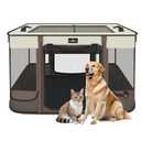 Paw Ballet Foldable Pet Kitten Playpen, Upgrade Waterproof Portable Dog Cat Playpen Kennel Tent for Small Cat Dog, Retractable Shade Cover with Carrying Case, Indoor Outdoor Use for Small Pet.