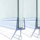 Shower Door Bottom Seal,2 PCS 1/4" X 36" Shower Door Sweep for 1/4 Inch Glass,Frameless Glass Door Seal Strip to Seal 11mm Gap - Stop Shower Leaks and Create a Water Barrier